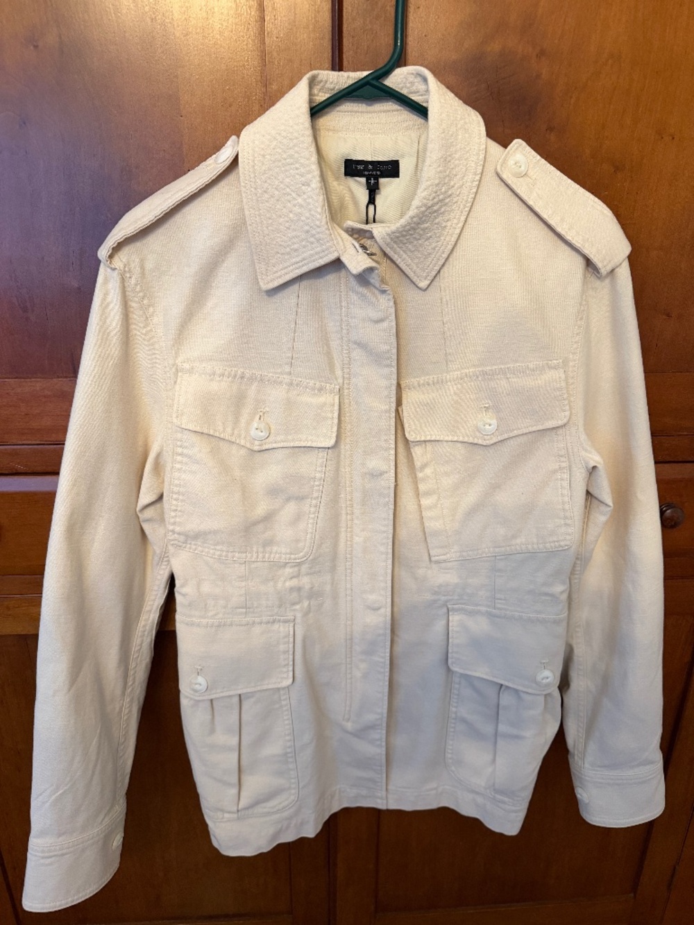 rag & bone Lorenz Military Jacket Ivory Small